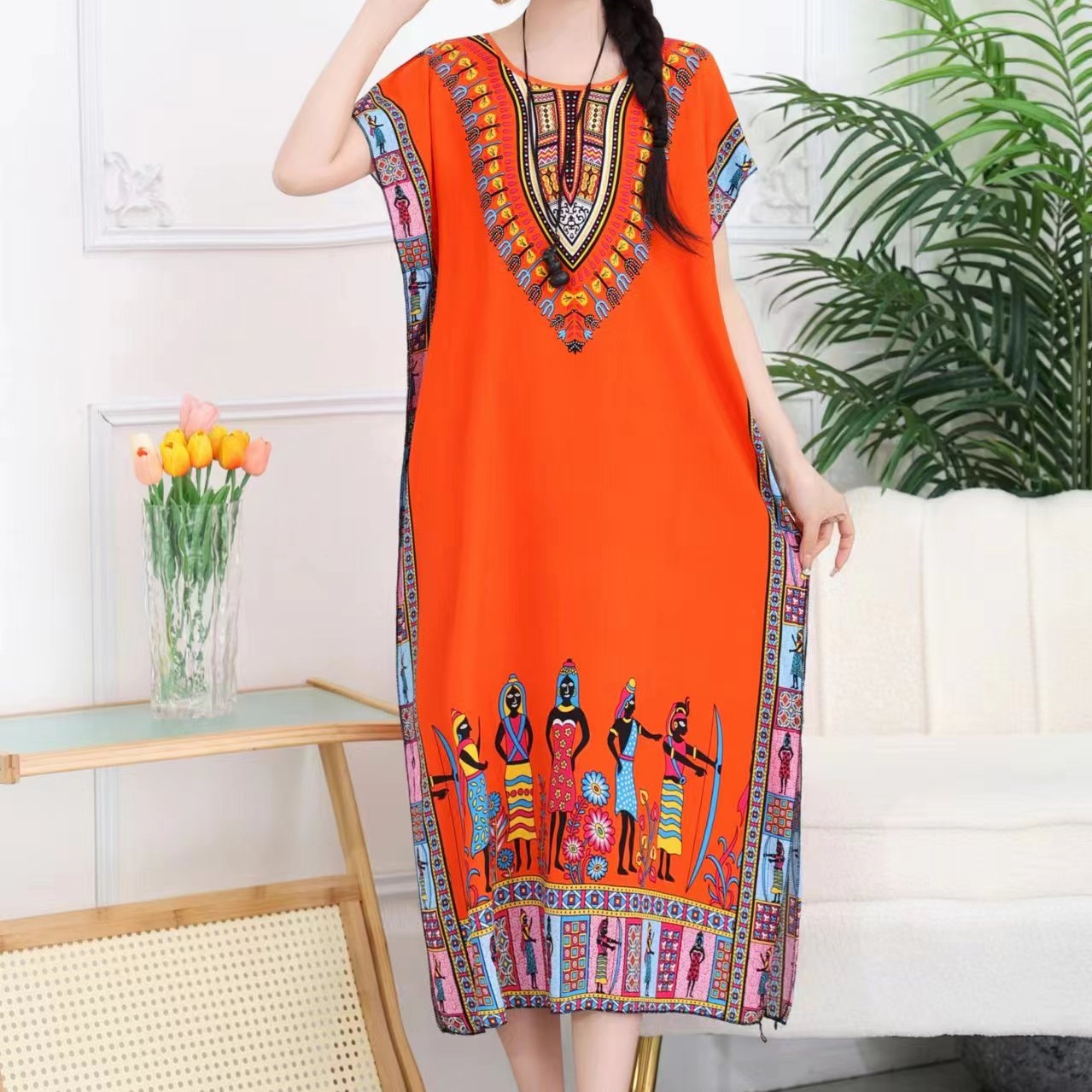 Ethnic Boho Fashion - Casual elegante boêmio impresso estilo étnico