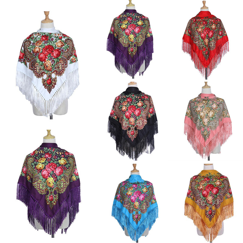 Retro impresso cachecol invern - Ethnic Boho Fashion avaliação e preço