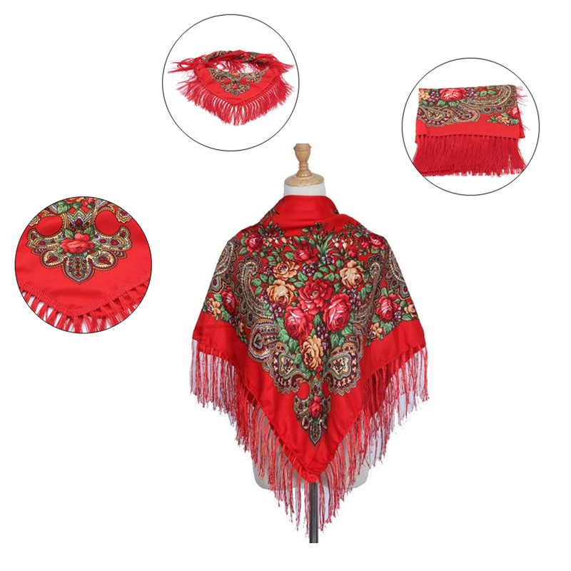 Retro impresso cachecol invern - Ethnic Boho Fashion avaliação e preço