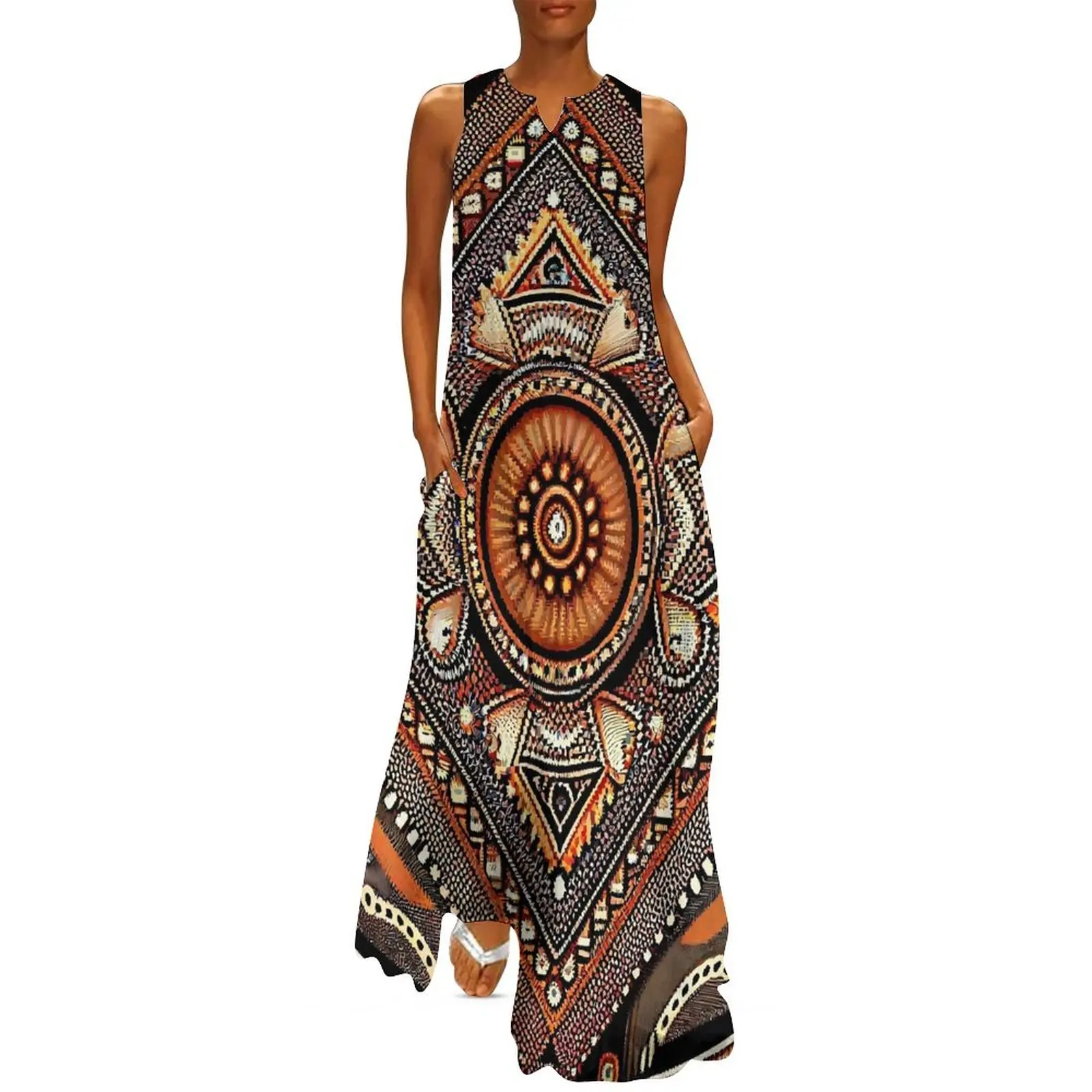 Vestido longo étnico vintage,  - Ethnic Boho Fashion avaliação e preço