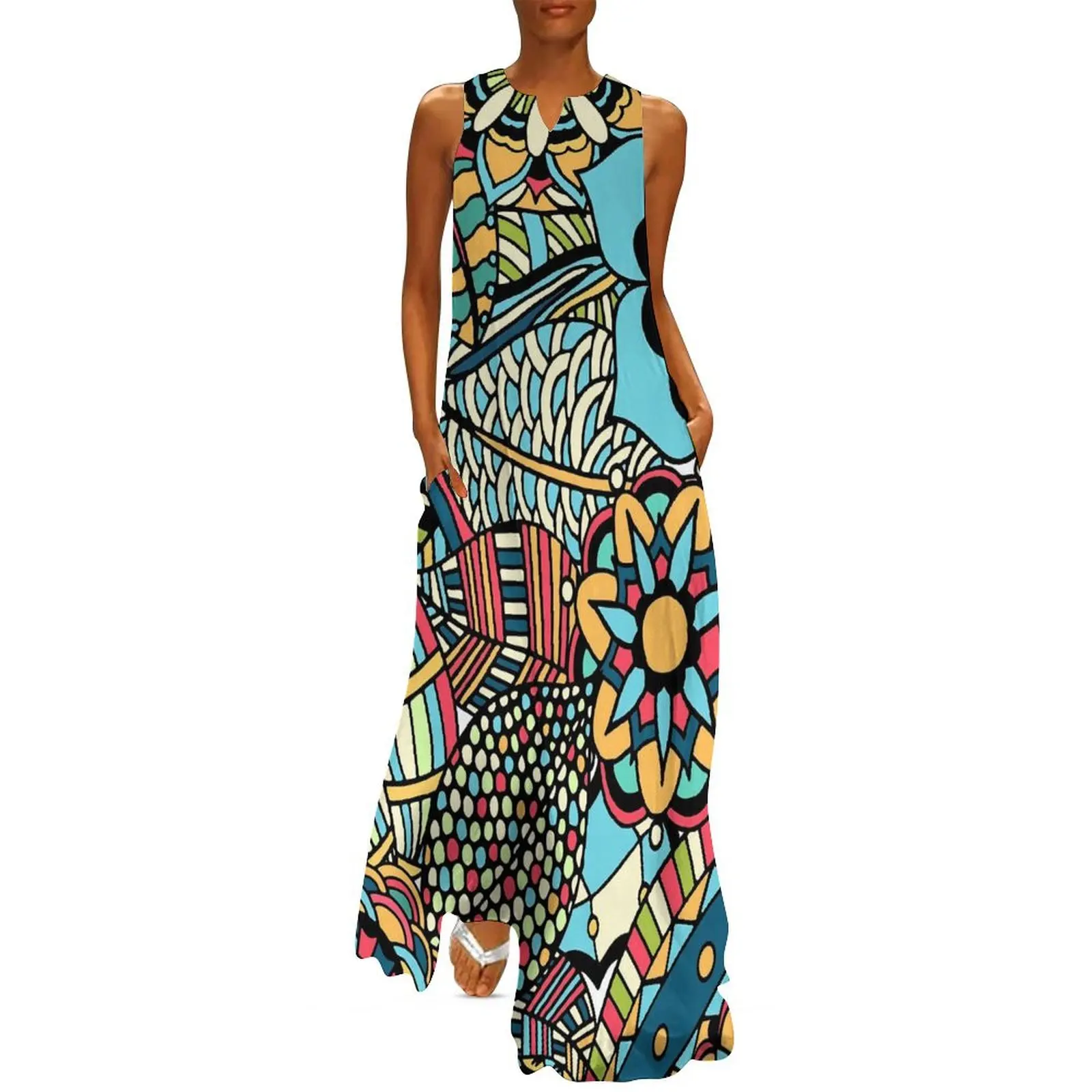 Vestido longo étnico vintage,  - Ethnic Boho Fashion avaliação e preço