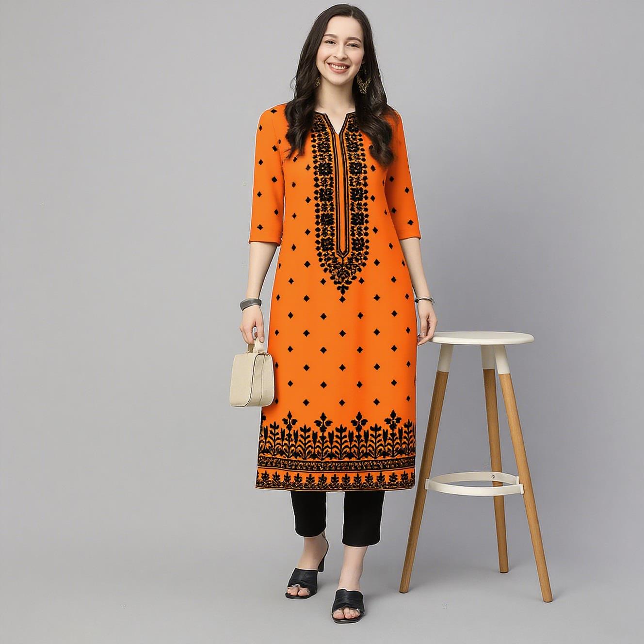Muçulmano kurt flores moda fem - Ethnic Fashion Kurtis avaliação e preço