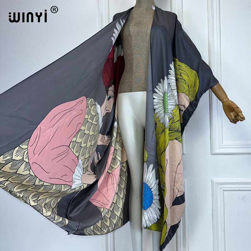 Winyi boho impressão quimono s - Kaftan Women Boho avaliação e preço