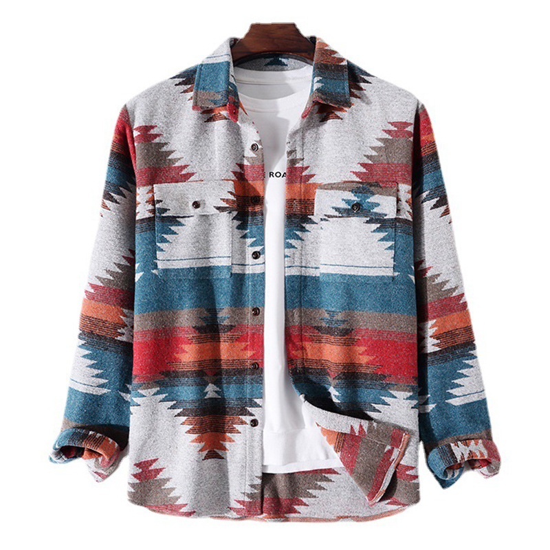 Camisas Masculinas de Manga Lo - Ethnic Fashion Logo avaliação e preço