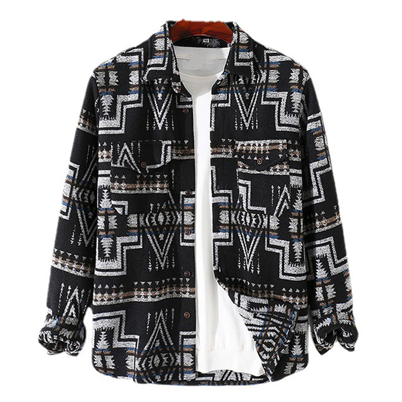 Camisas Masculinas de Manga Lo - Ethnic Fashion Logo avaliação e preço