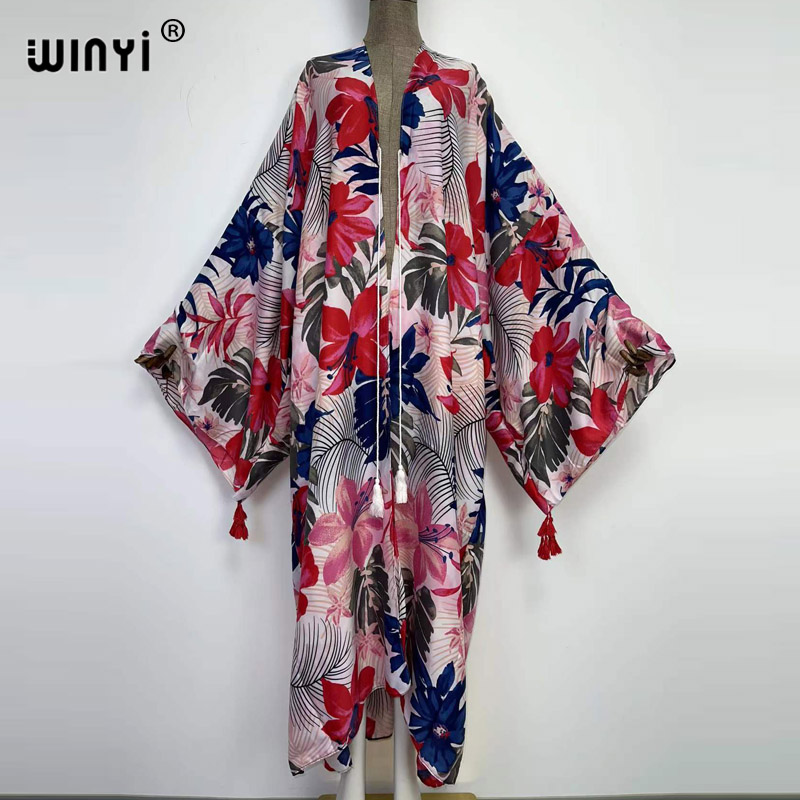 WINYI-Vestido de quimono longo - Kaftan Women Boho avaliação e preço