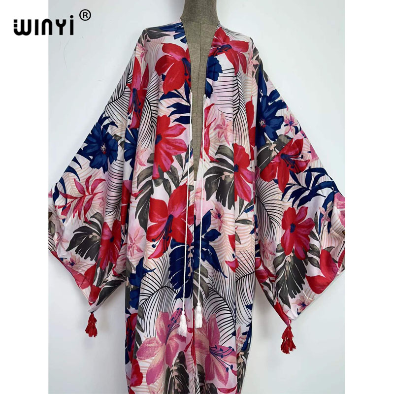 WINYI-Vestido de quimono longo - Kaftan Women Boho avaliação e preço
