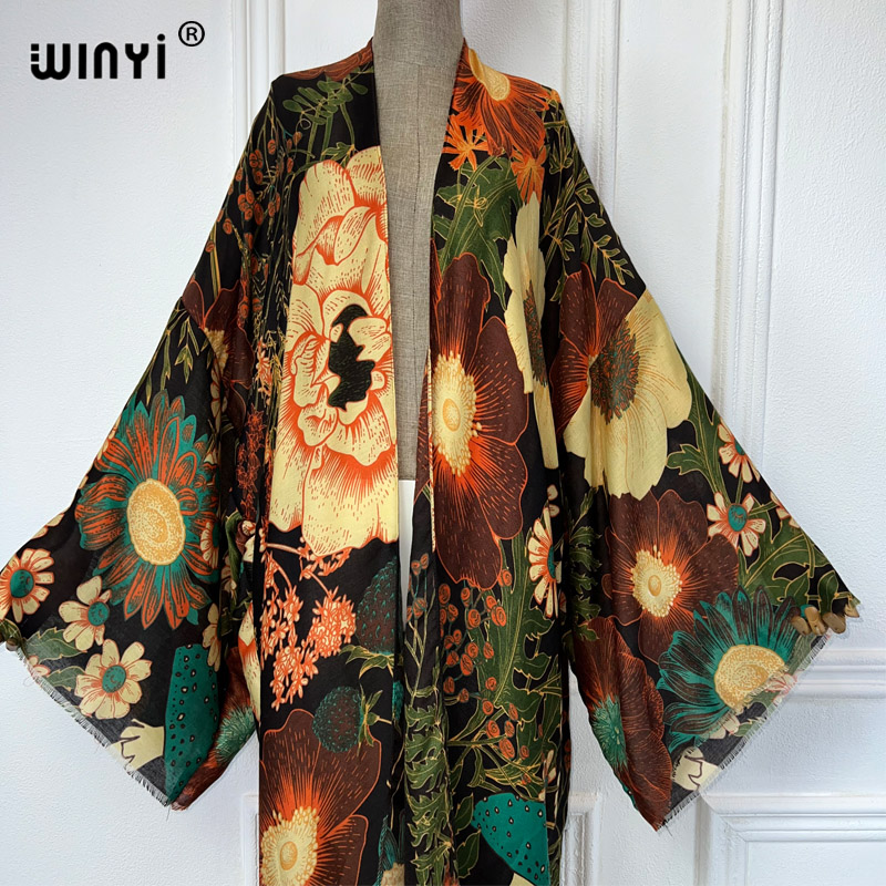 WINYI África Moda Verão Kimono - Kaftan Women Boho avaliação e preço
