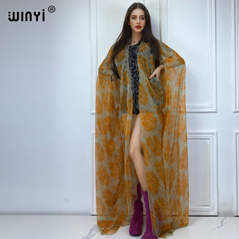 Winyi maxi quimono verão persp - Kaftan Women Boho avaliação e preço
