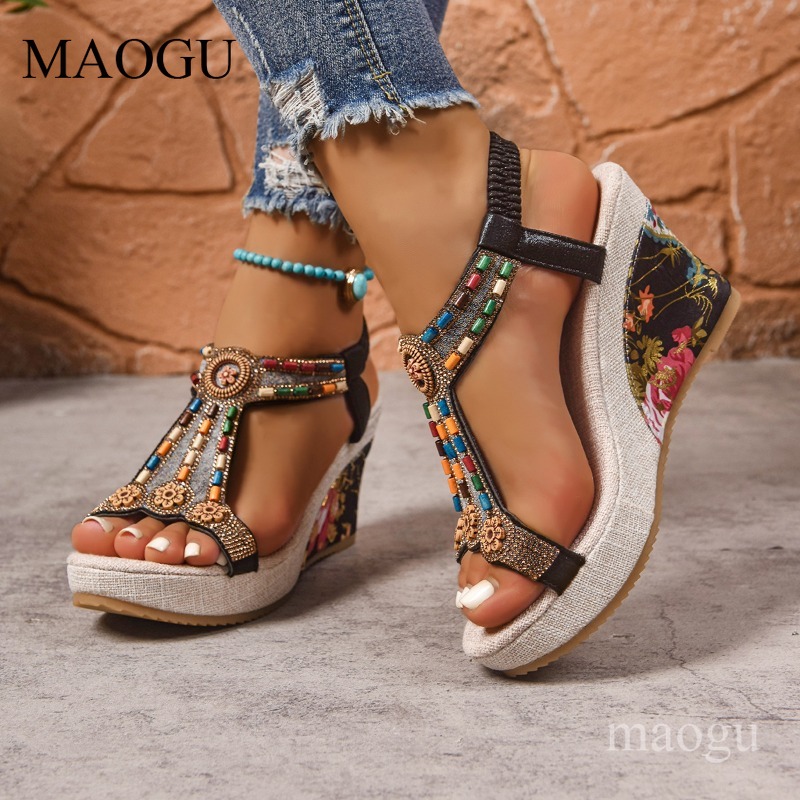 Sandálias Anabela Boho com Miç - Ethnic Boho Fashion avaliação e preço