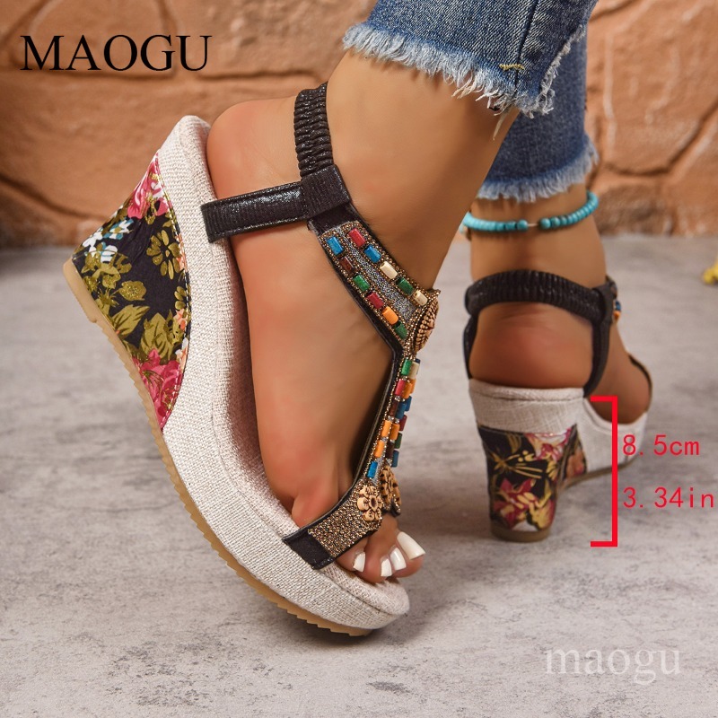 Sandálias Anabela Boho com Miç - Ethnic Boho Fashion avaliação e preço