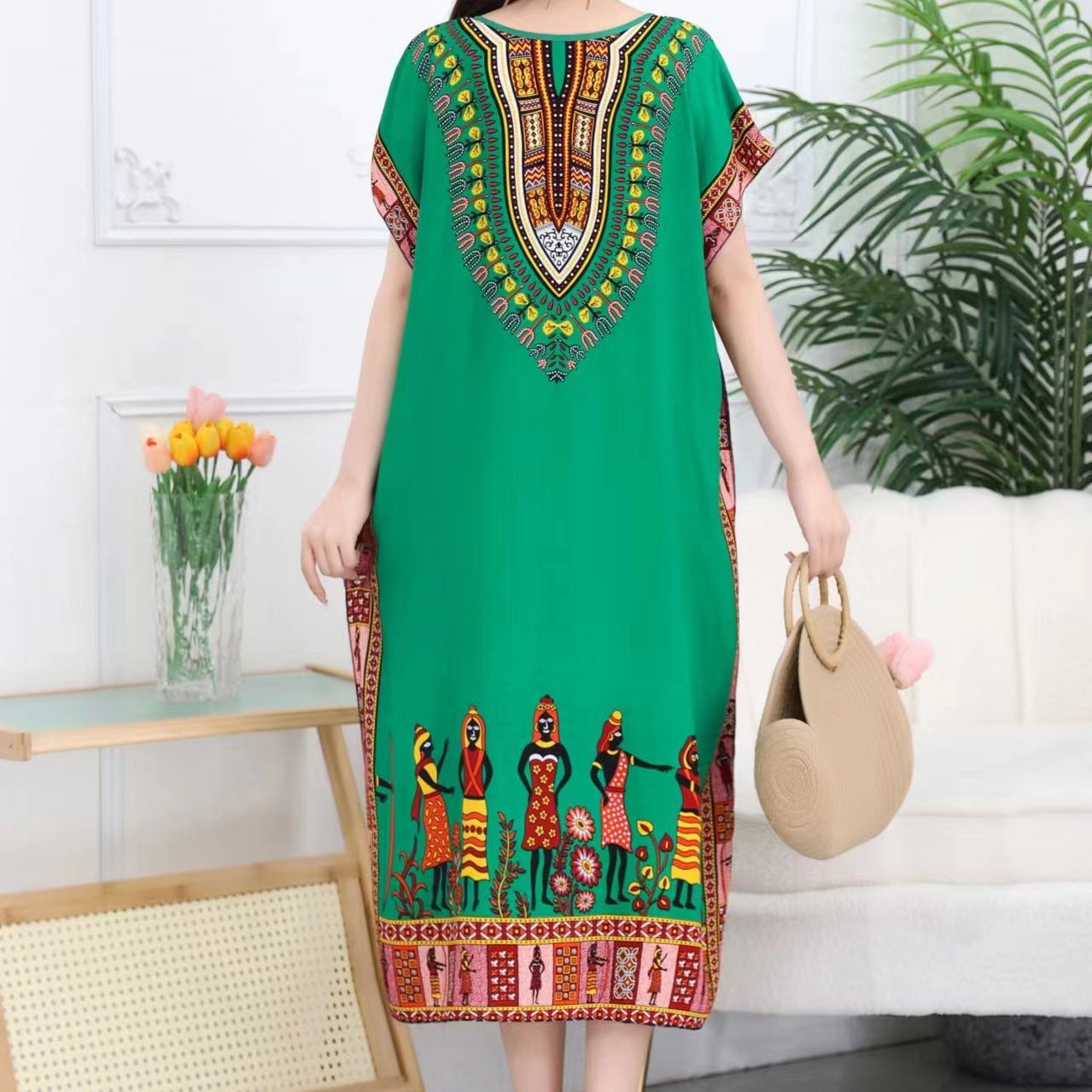 Casual elegante boêmio impress - Ethnic Boho Fashion avaliação e preço