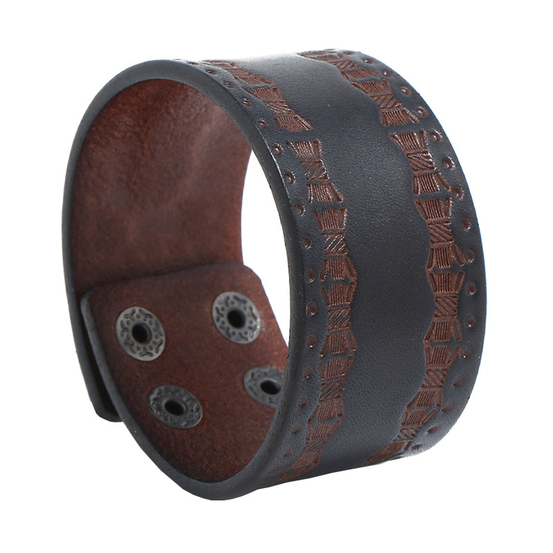 Retro marrom ampla pulseira de - Ethnic Fashion Pk avaliação e preço