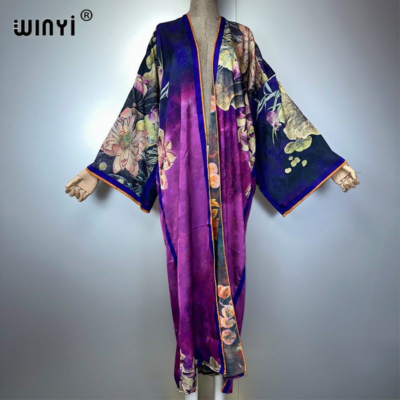 Winyi quimono vestido estampad - Kaftan Women Boho avaliação e preço