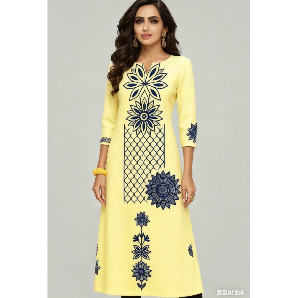 Estilo nacional feminino kurt  - Ethnic Fashion Kurtis avaliação e preço