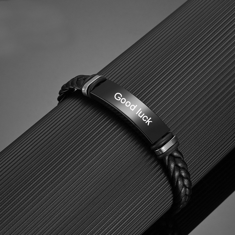 Pulseira de couro luxuosa masc - Ethnic Fashion Logo avaliação e preço