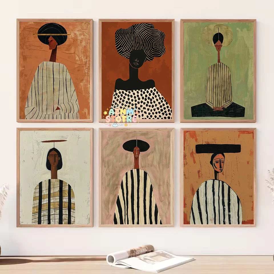 Pôster Abstrato de Moda com Re - Ethnic Contemporary Fashion avaliação e preço