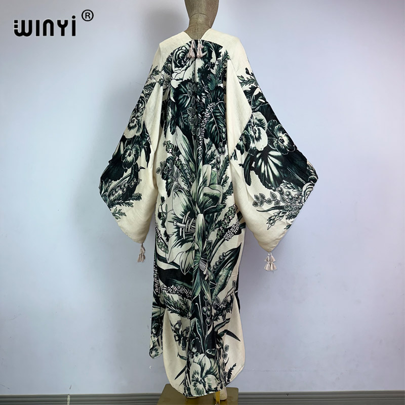 WINYI Kimono África Estampa Bo - Kaftan Women Boho avaliação e preço